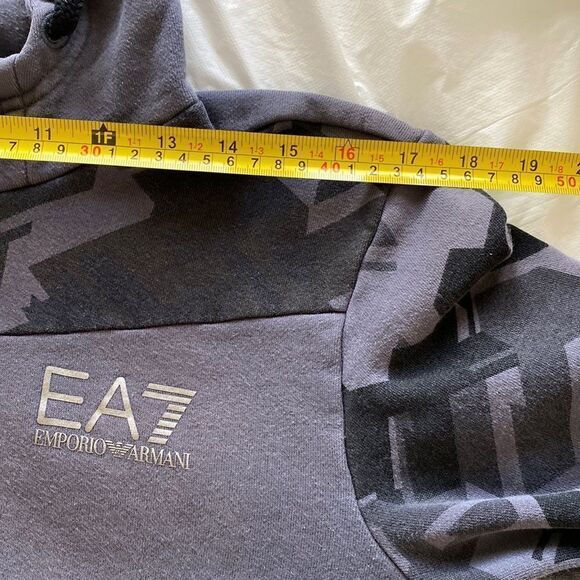 EA7 Emporio Armani Pullover Thick Hoodie Size M - Picture 3 of 11
